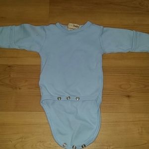 L'oved Baby Organic Cotton Blue Onesie Newborn